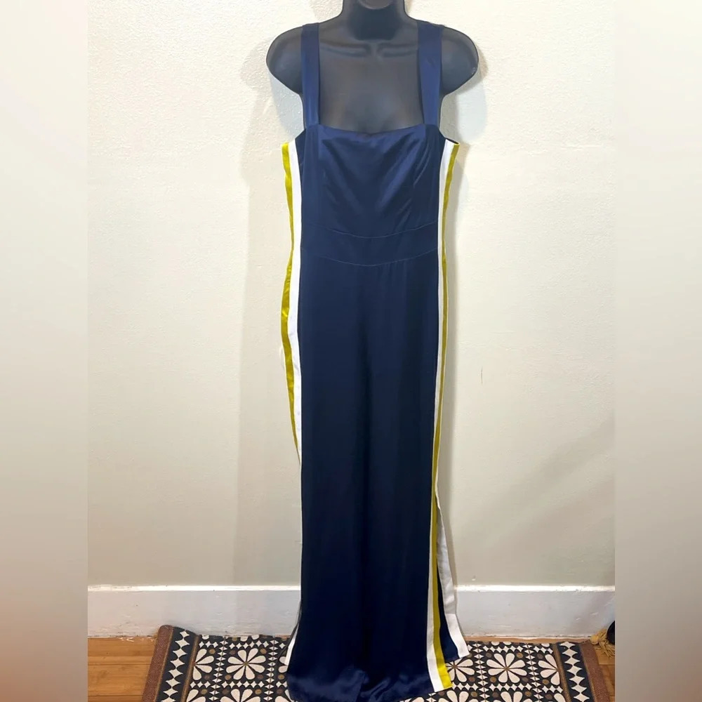 ALEXIS Luisana Side-Stripe Silk Jumpsuit Large